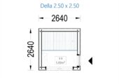 Gartensauna Erna (34 mm + Holzverschalung), 2,6 x 2,1 m, 3,8 m² – Bild 7