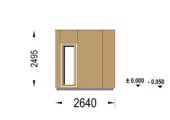 Gartensauna Erna (34 mm + Holzverschalung), 2,6 x 2,1 m, 3,8 m² – Bild 11