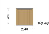 Gartensauna Erna (34 mm + Holzverschalung), 2,6 x 2,1 m, 3,8 m² – Bild 8