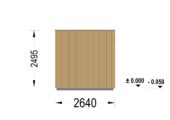 Gartensauna Erna (34 mm + Holzverschalung), 2,6 x 2,1 m, 3,8 m² – Bild 9