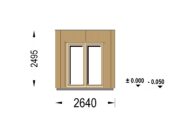 Gartensauna Erna (34 mm + Holzverschalung), 2,6 x 2,1 m, 3,8 m² – Bild 10