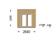 Gartensauna Erna (34 mm + Holzverschalung), 2,6 x 2,1 m, 3,8 m² – Bild 10