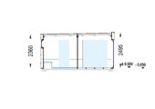 Gartensauna mit Vorraum DANIEL (34 mm + Holzverschalung), 5,1 x 5,1 m, 22 m² – Bild 7