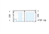 Gartensauna mit Vorraum DANIEL (34 mm + Holzverschalung), 5,1 x 5,1 m, 22 m² – Bild 7