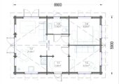Blockbohlenhaus GRAZ (44+44 mm Isoliert) · 54 m² – Bild 10