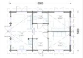 Blockbohlenhaus GRAZ (44+44 mm · Extra Isoliert) · 54 m² – Bild 10