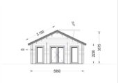 Blockbohlenhaus GRAZ (44+44 mm · Extra Isoliert) · 54 m² – Bild 6