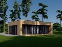 Holzhaus KULM 1 (66 mm + Holzverschalung) 48 m² Isoliert