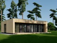 Holzhaus KULM 2 (66 mm + Holzverschalung) 63 m² Isoliert