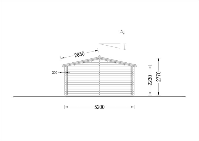 Blockbohlenhaus HANNES (Extra Isoliert, 44+44 mm) · 42 m² + 10 m² Terrasse · Pultdach – Bild 10