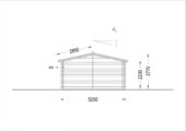 Blockbohlenhaus HANNES (44+44 mm Isoliert) · 42 m² + 10 m² Terrasse · Pultdach – Bild 10