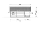 Blockbohlenhaus Innsbruck (44 mm) 36 m² mit 14 m² Schlafboden Isoliert – Bild 8