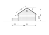 Blockbohlenhaus Innsbruck (44 mm) 36 m² mit 14 m² Schlafboden Isoliert – Bild 9