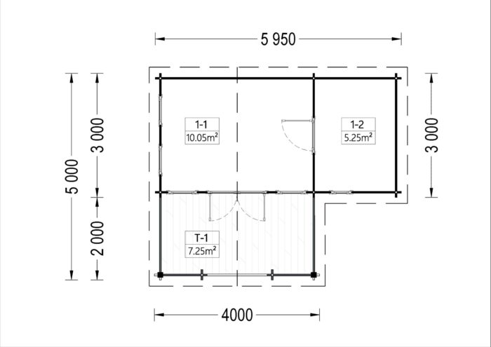 Gartenhaus IRIS (44 oder 66 mm) · 26 m² – Bild 5