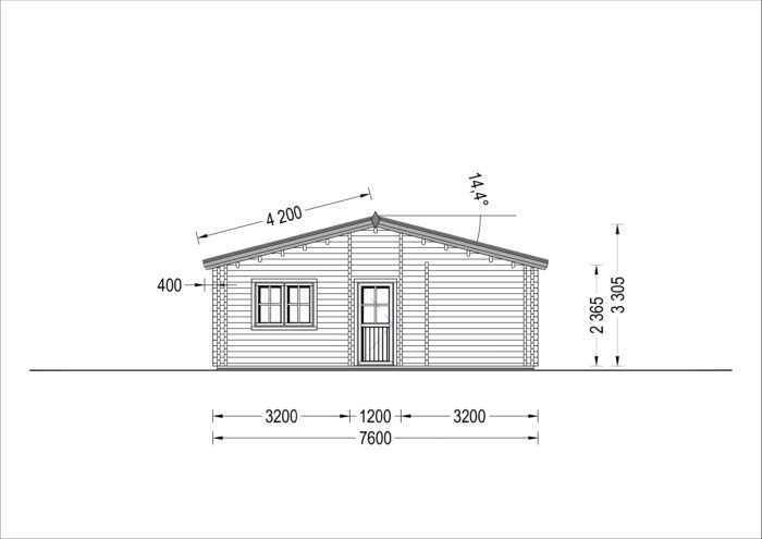 Blockbohlenhaus BERNAU (Isoliert, 44+44 mm) · 103 m² – Bild 8