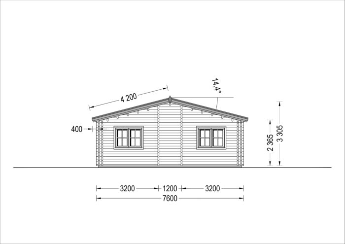 Blockbohlenhaus BERNAU (Isoliert, 44+44 mm) · 103 m² – Bild 10