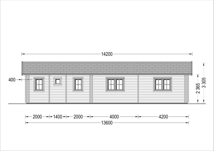 Blockbohlenhaus BERNAU (Isoliert, 44+44 mm) · 103 m² – Bild 6