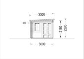 Gartenhaus mit Terrasse KATI (44 mm), 5x3 m, 7.5 m² + 7.5 m² – Bild 9