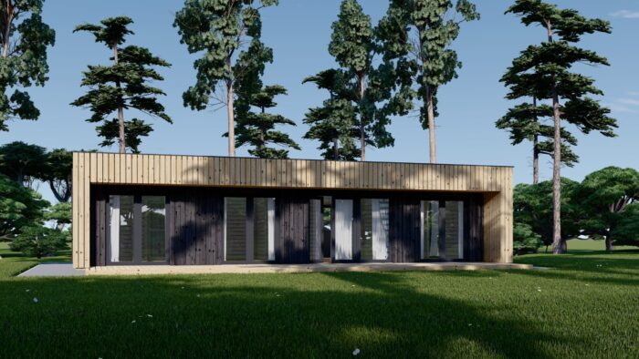 Holzhaus KULM 3 (66 mm + Holzverschalung) 70m² Isoliert – Bild 4