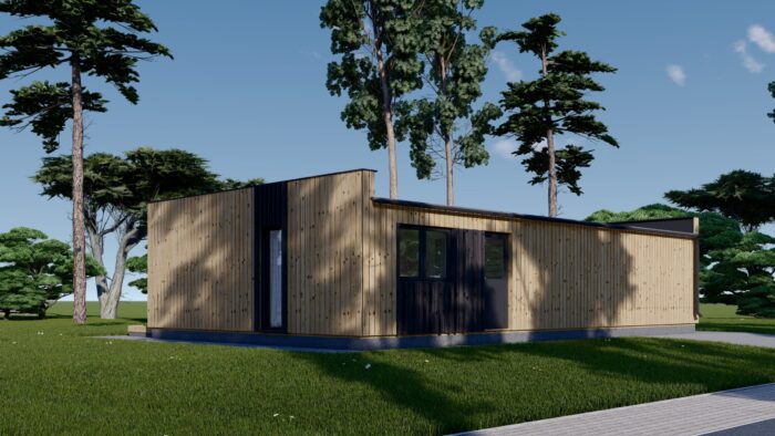 Holzhaus KULM 2 (66 mm + Holzverschalung) 63 m² Isoliert – Bild 5