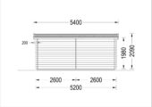 Gartenhaus LAURA mit Anbau (28 mm), 5.2x2.7 m, 7 m² + 7 m² – Bild 7