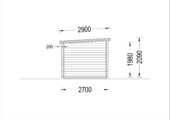 Gartenhaus LAURA mit Anbau (28 mm), 5.2x2.7 m, 7 m² + 7 m² – Bild 8