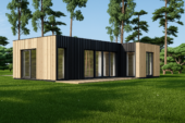 Holzhaus Laura 2 (66 mm + Holzverschalung) 50m² Isoliert