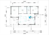 Blockbohlenhaus LEIBNITZ (Isoliert, 44+44 mm), 78 m² + 15 m² Terrasse – Bild 6