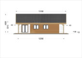 Holzwohnhaus LEIBNITZ (Isoliert, 66 mm + Holzverschalung), 70 m² – Bild 4