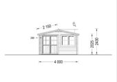Premium Gartenhaus LINZ 4X3 m, 12 m² – Bild 7