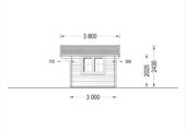 Premium Gartenhaus LINZ 4X3 m, 12 m² – Bild 8