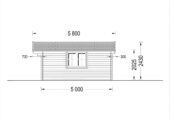 Premium Gartenhaus LINZ, 4x5m, 20m² Isoliert – Bild 8