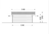 Premium Gartenhaus LINZ, 4x5m, 20m² Isoliert – Bild 10