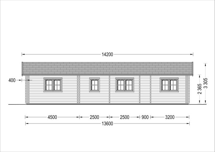 Blockbohlenhaus LIENZ (44+44 mm Isoliert) · 103 m² – Bild 10