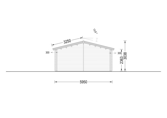 Blockbohlenhaus LUDWIG (Isoliert, 44+44 mm), 6x12m, 72m² – Bild 10