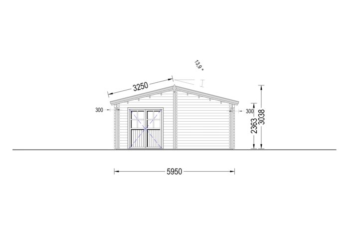 Blockbohlenhaus LUDWIG (Isoliert, 44+44 mm), 6x12m, 72m² – Bild 7