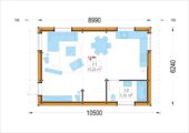 Holzhaus LISA (PREMIUM Isoliert, 66 mm + Holzverschalung), 80 m² – Bild 3