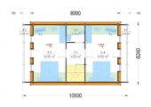 Holzhaus VERENA Isoliert, 66 mm + Holzverschalung, 110 m² – Bild 3