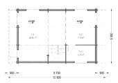 Blockbohlenhaus LISA (44+44 mm) 108m² Isoliert – Bild 8