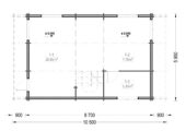 Blockbohlenhaus LISA (44+44 mm) 108m² Isoliert – Bild 8