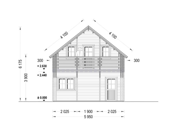 Blockbohlenhaus LISA (44+44 mm) 108m² Isoliert – Bild 11