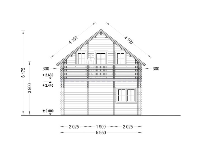 Blockbohlenhaus LISA (44+44 mm) 108m² Isoliert – Bild 10