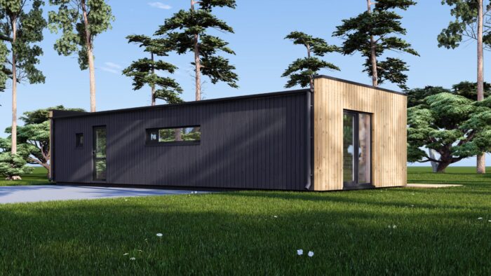 Holzhaus Laura 2 (66 mm + Holzverschalung) 50m² Isoliert – Bild 3