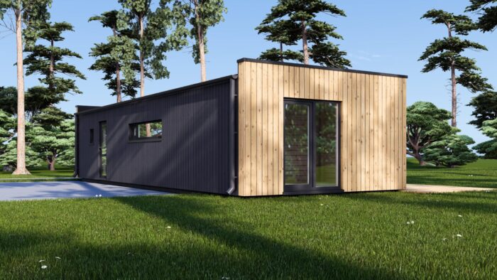 Holzhaus Laura 2 (66 mm + Holzverschalung) 50m² Isoliert – Bild 2