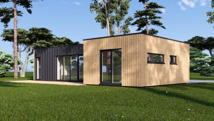 Holzhaus Laura 2 (66 mm + Holzverschalung) 50m² Isoliert – Bild 5