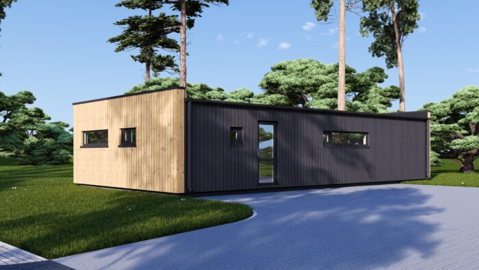 Holzhaus Laura 2 (66 mm + Holzverschalung) 50m² Isoliert – Bild 6