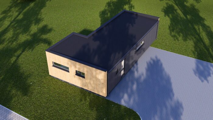 Holzhaus Laura 2 (66 mm + Holzverschalung) 50m² Isoliert – Bild 7