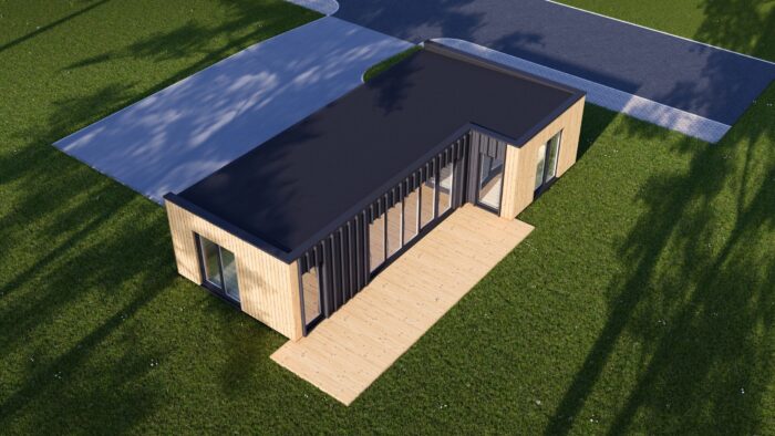Holzhaus Laura 2 (66 mm + Holzverschalung) 50m² Isoliert – Bild 4