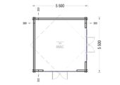 Gartenhaus MARIA (44 + 44 mm) 30 m² Extra Isoliert – Bild 8