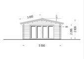 Gartenhaus MARIA (44 + 44 mm) 30 m² Isoliert – Bild 10